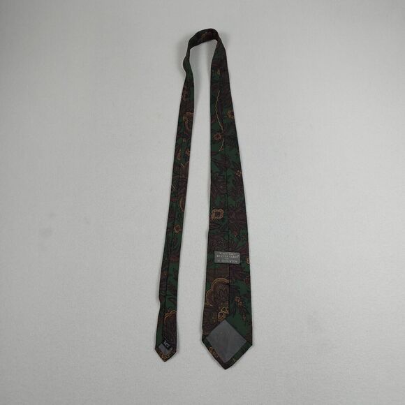 Robert Talbott Best Of Class Green Brown Floral 100% Silk Neck Tie Designer - Picture 3 of 7